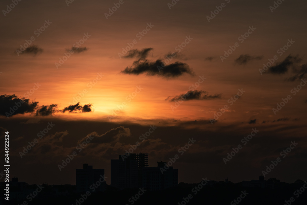 Colours of sunset clouds 