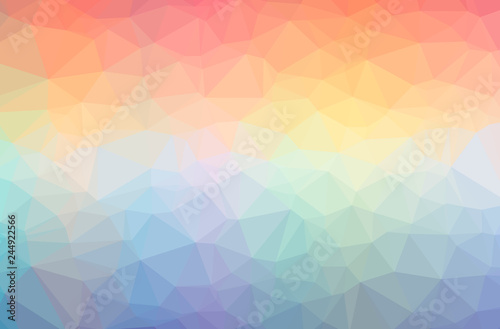 Illustration of abstract Orange horizontal low poly background. Beautiful polygon design pattern.