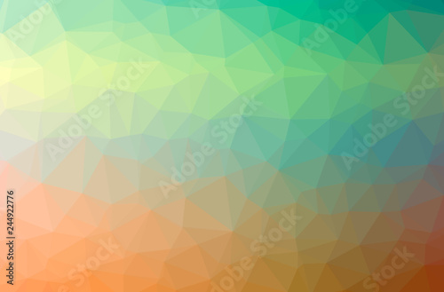 Illustration of abstract Orange, Yellow horizontal low poly background. Beautiful polygon design pattern.