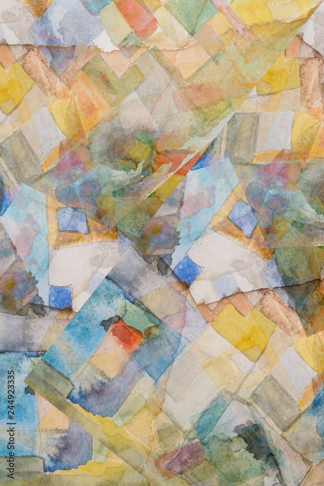 hand painting - pastel colors on paper background - abstract design hand painting - pastel colors on paper background - abstract design