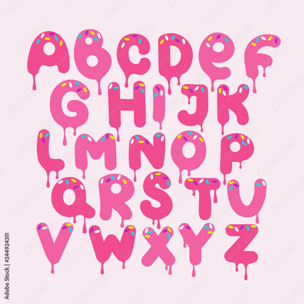 English alphabet vector, typography design. Background with set of ...