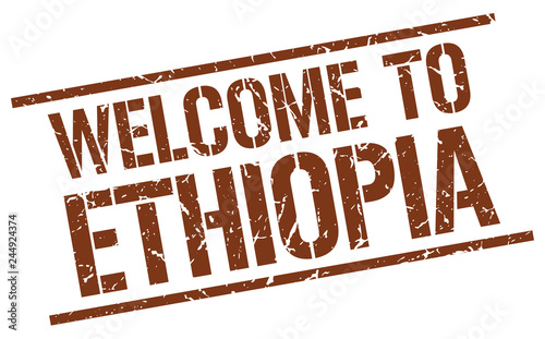 welcome to Ethiopia stamp