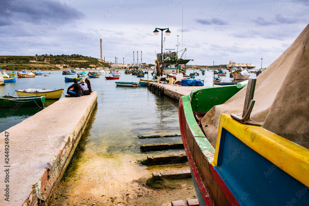 Naklejka premium Pier at Sunset