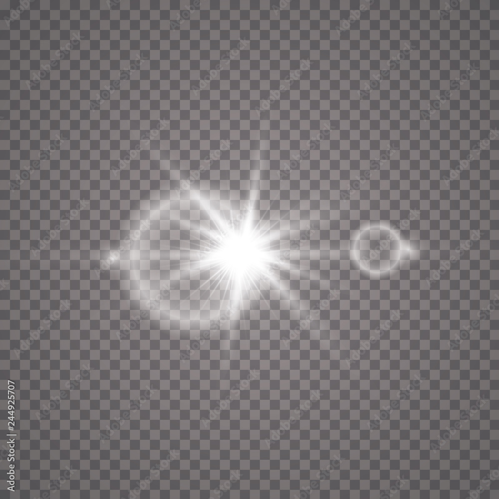 Vector transparent sunlight special lens flare light effect. Sun flash with rays and spotlight Vector transparent sunlight special lens flare light effect. Sun flash with rays and spotlight