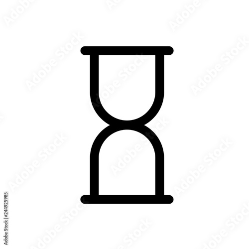Time hourglass line icon. Sand watch sign. Quality design element. Classic style. Editable stroke. Vector