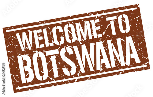 welcome to Botswana stamp