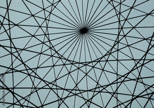 Glass roof with abstract mathematical shapes