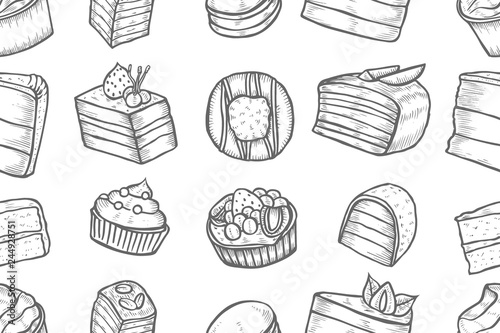 Sweets and bakery set.