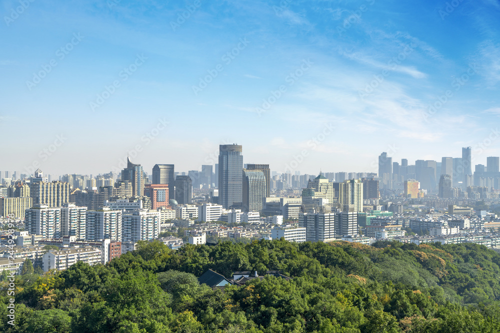 Obraz premium Nowoczesna panorama miasta w Hangzhou w Chinach