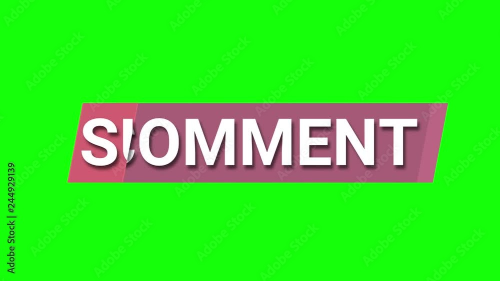 Like Comment Subscribe Animated Call to Action on Green Background - Lower Third