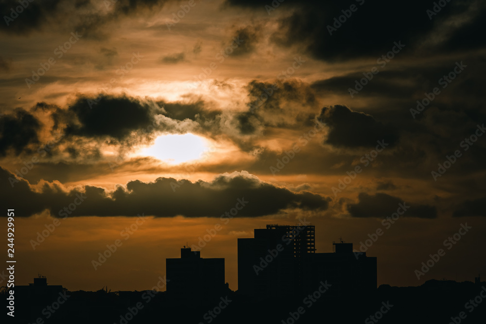Colours of sunset clouds Colours of sunset clouds
