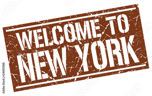 welcome to New York stamp