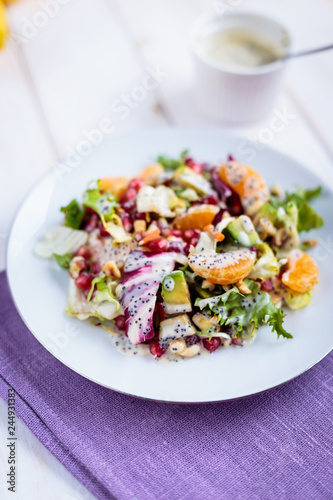 Salad with  tangerines