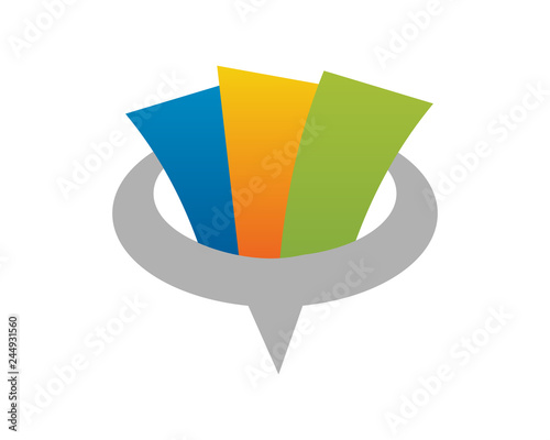 Paper chat logo 1 icon template