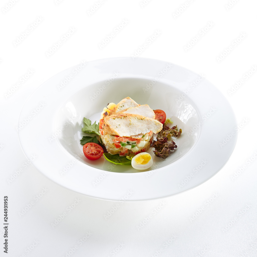 Salad with Chicken and Homemade Mayonnaise Salad with Chicken and Homemade Mayonnaise