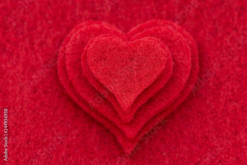 Red wool heart  valentine s background