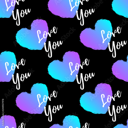 Gradient hearts pattern