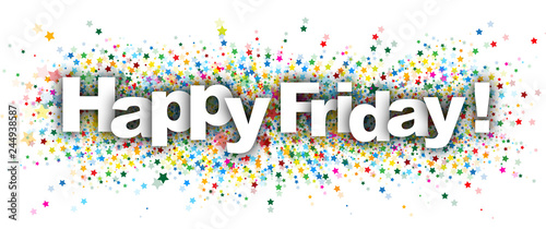happy friday label