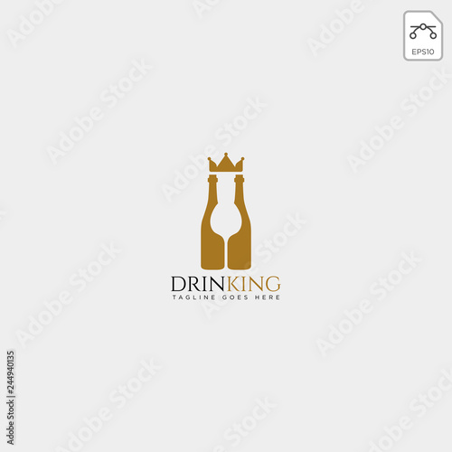 dring king, royal, crown logo template vector illustration