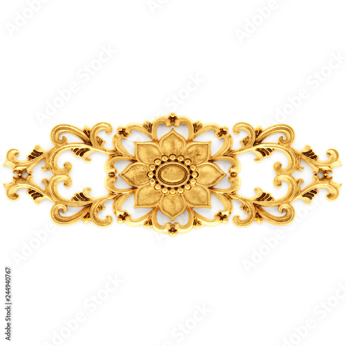 Stucco decoration, gold cartouche