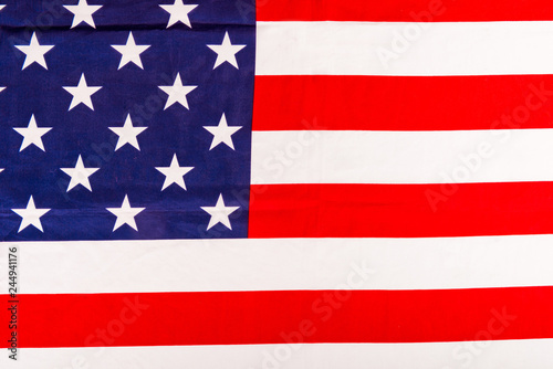 Free Download top view of national american flag with stars and stripes - GFXLoad