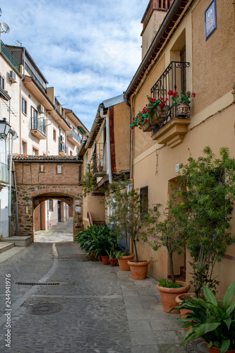 Streets of Guadalupe in C  ceres  Extremadura  Spain 