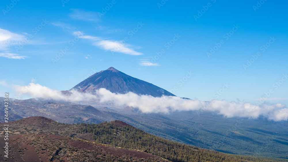 andscape with volcanic mountain Teide in the Teide National Park, Canary islands, Spain