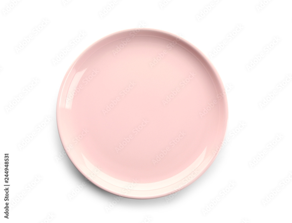 Stylish plate on white background
