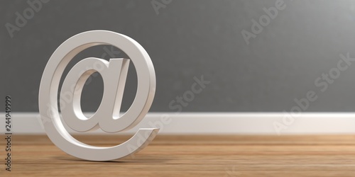 3D Illustration weißes Email Symbol