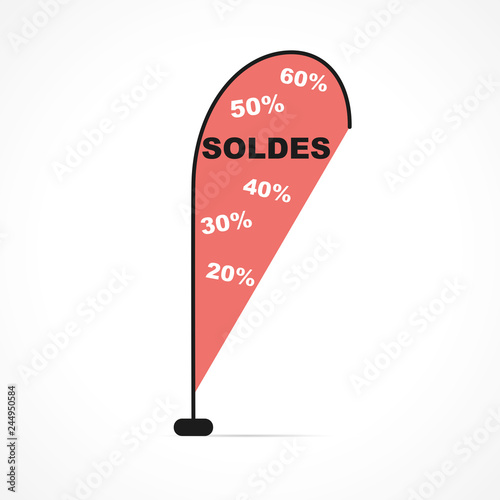 Drapeau publicitaire-soldes