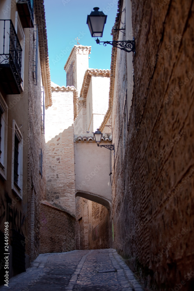 Narrow streets of Spanish city of Toledo