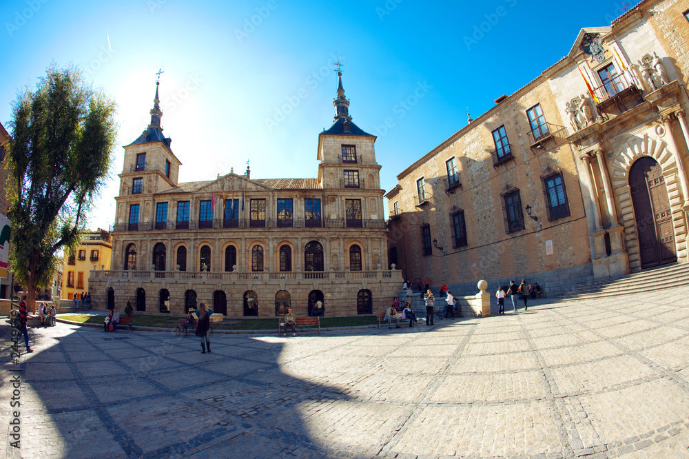 Spanish medieval city of Toledo, town square