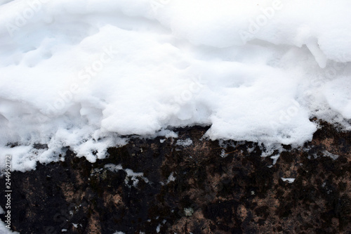 earth and snow Texture. Natural wealth.