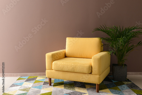 Fototapeta Naklejka Na Ścianę i Meble -  Interior of room with comfortable armchair