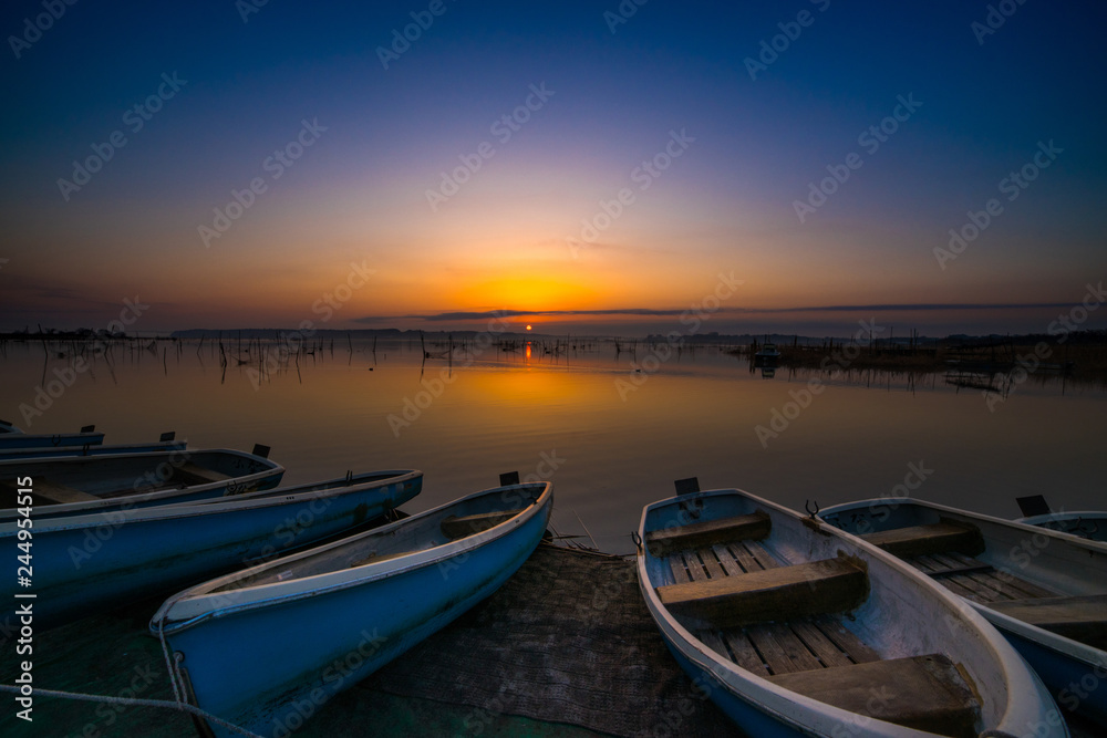 千葉 印旛沼 沼 湖沼 朝焼け 夜明け 早朝 幻想的 風景