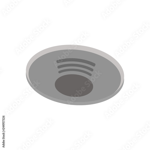 Plate, tray for washing gold. Gold mining. Vector illustration. EPS 10.