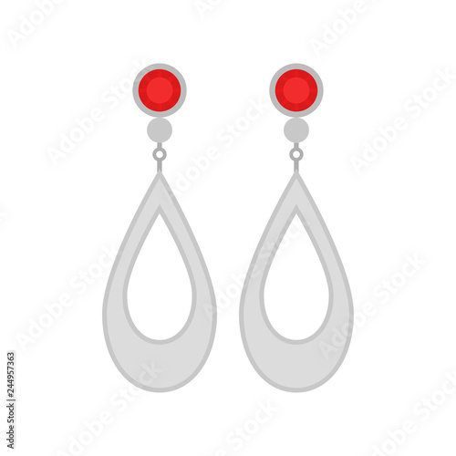 Earrings. Accessory. Decoration. Vector illustration. EPS 10.