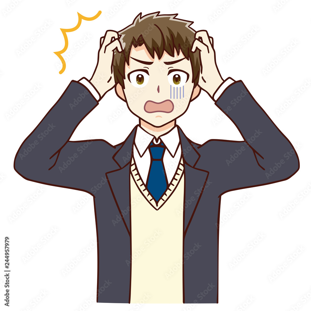 男子 学生 ショック 男子 学生 ショック