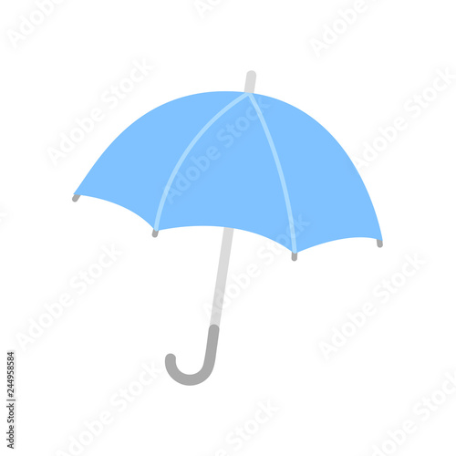 Umbrella. The blue color of the umbrella. Vector illustration. EPS 10.