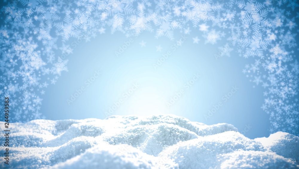 Winter background of snow and frost with free space for your decoration Winter background of snow and frost with free space for your decoration