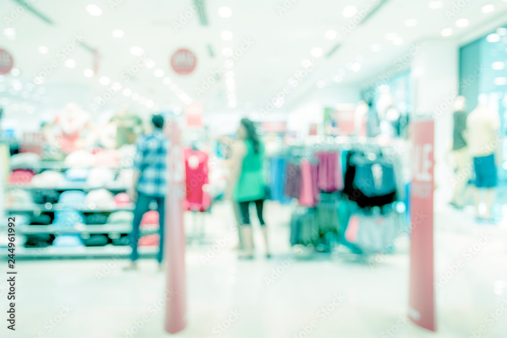 Fototapeta premium abstract shopping in mall store blurred background