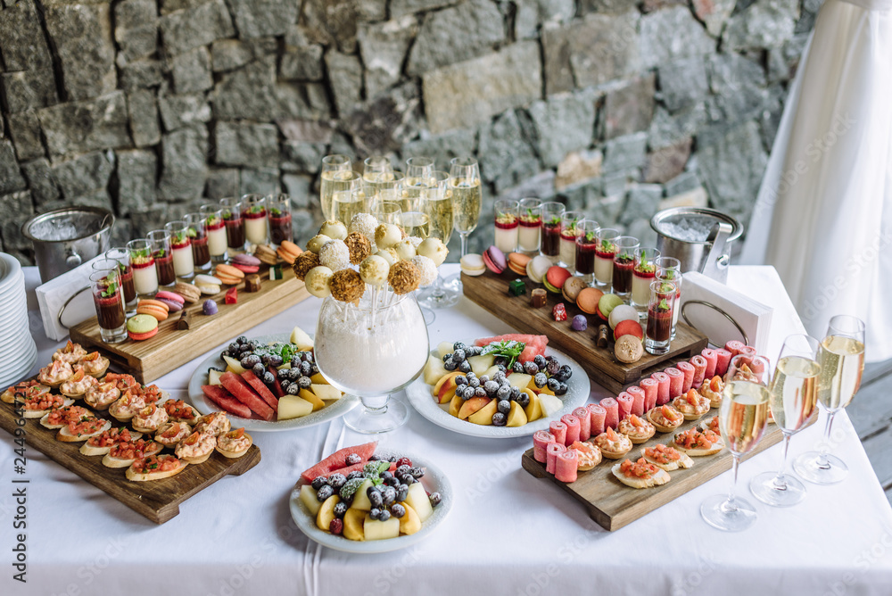 wedding snack table Stock Photo | Adobe Stock
