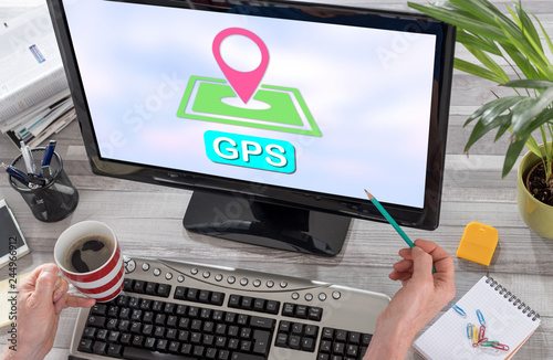 Gps concept on a computer