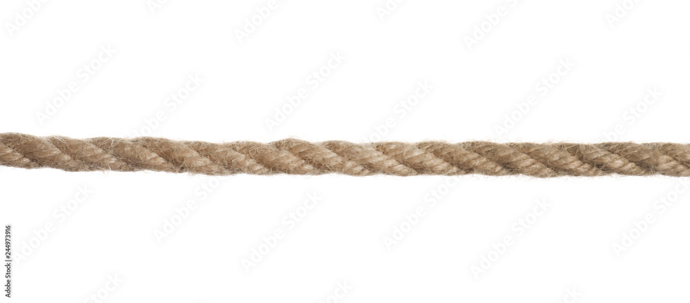 Old rope on white background. Simple design Old rope on white background. Simple design