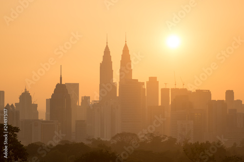 View of sunny day at downtown Kuala Lumpur  Malaysia
