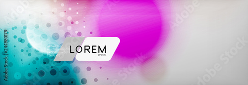 Background abstract - blurred dotted color circle shape, techno bubbles