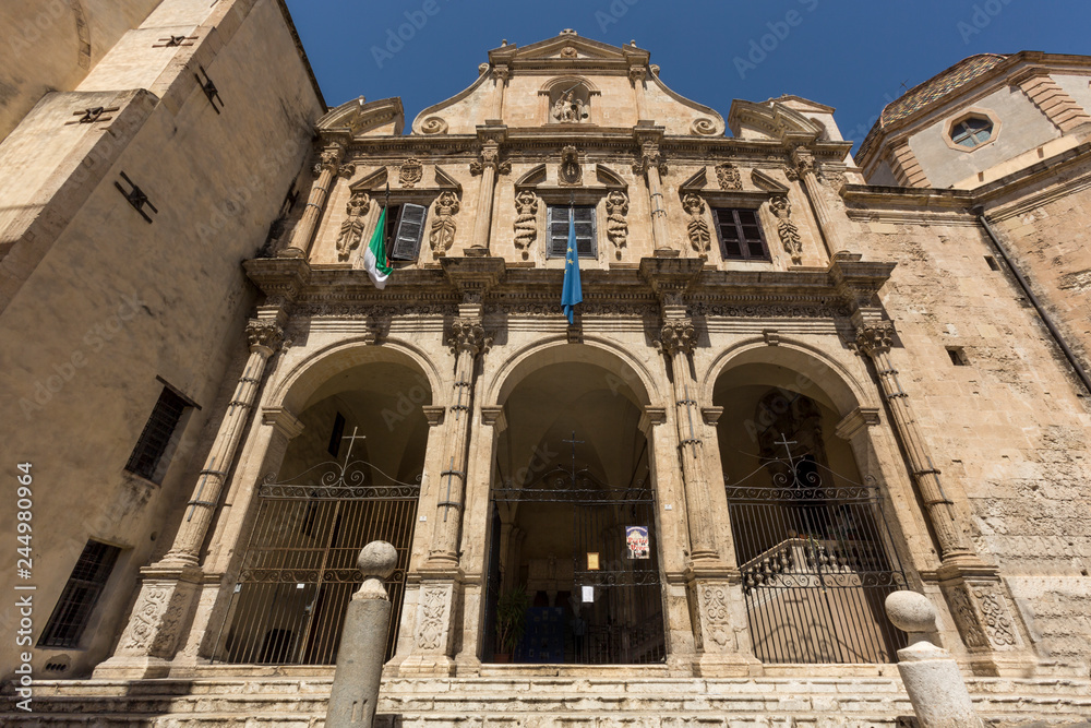 Interno Chiesa di San Michele nel quartiere stampare a Cagliari