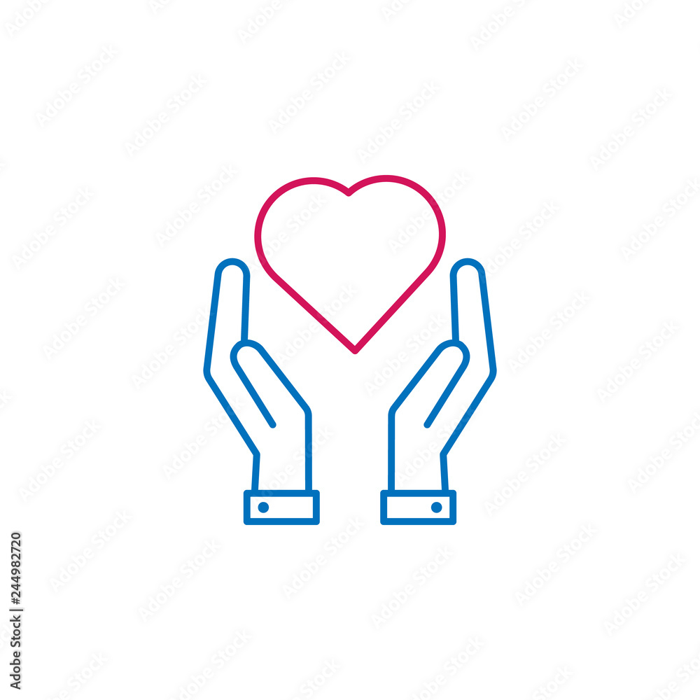 Medical, heart, hands colored icon. Element of medicine illustration. Signs and symbols icon can be used for web, logo, mobile app, UI, UX Medical, heart, hands colored icon. Element of medicine illustration. Signs and symbols icon can be used for web, logo, mobile app, UI, UX