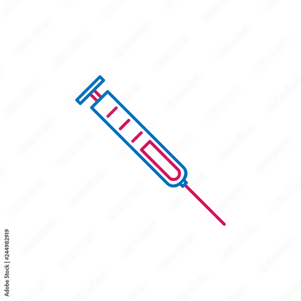 Medical, syringe colored icon. Element of medicine illustration. Signs and symbols icon can be used for web, logo, mobile app, UI, UX