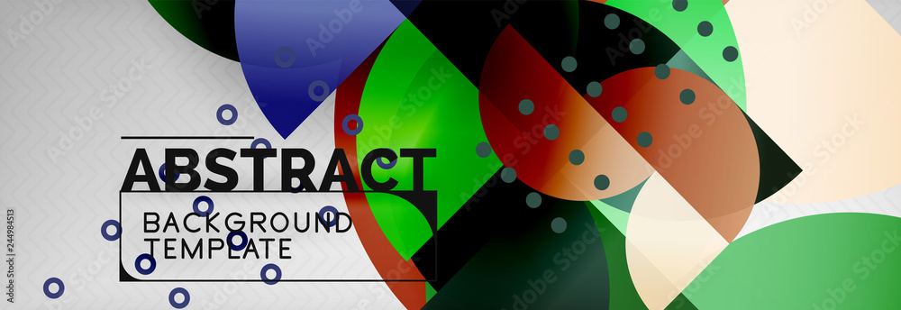 Circle background abstract. Trendy shapes composition Circle background abstract. Trendy shapes composition